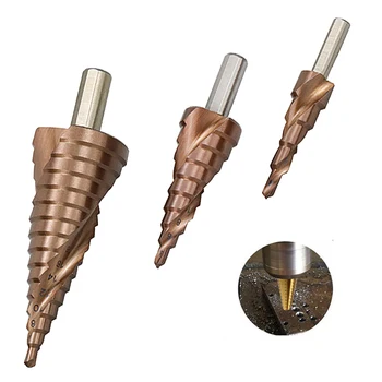 

HSS M35 Cobalt Step Drill 3Pcs HSSCO High Speed ​​Steel Cone Triangle Shank Metal Bit Tool Set Super Hard Stainless Steel Drill