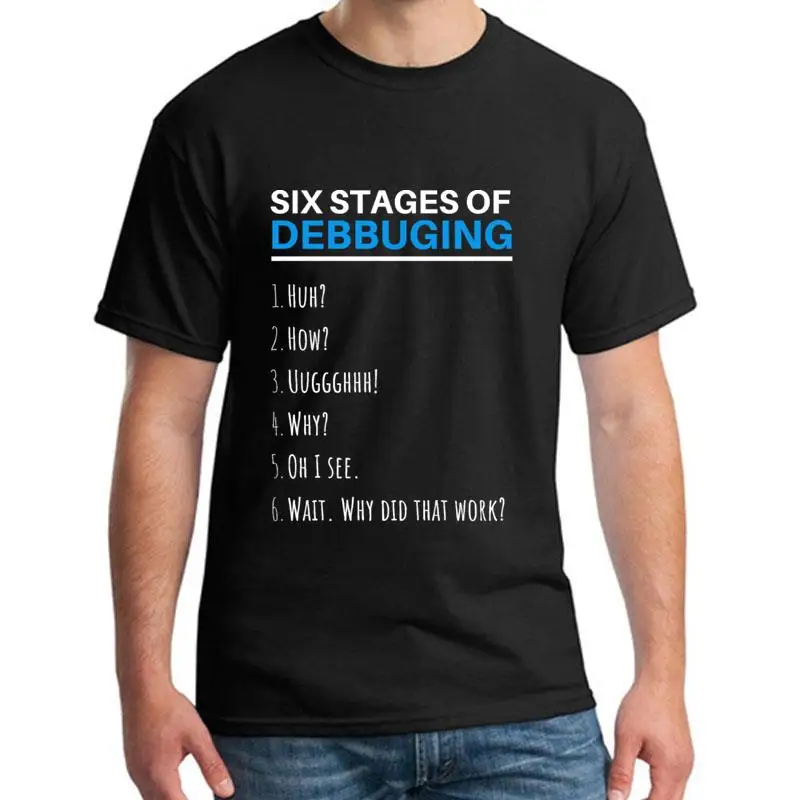 

Graphic Funny Gift Programmer Computer Debugging Engineers t shirt s-8xl Casual Nylon hilarious men t-shirts