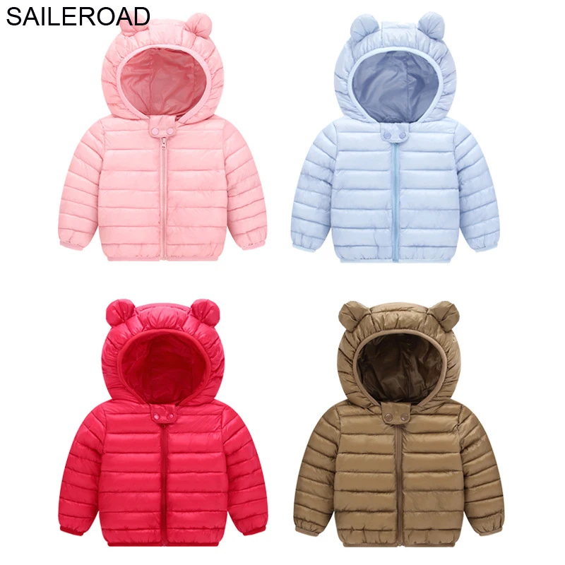 

SAILEROAD Children Cotton-padded Clothes Autumn Warm Baby Girls Jacket Coat Hooded Kids Boys Outerwear Coat Fall Jacket Clothes