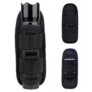 Set di custodie per torcia tattica girevole a 360 gradi, custodia per torcia da cintura per caccia all'aperto, accessori per illuminazione, kit di sopravvivenza