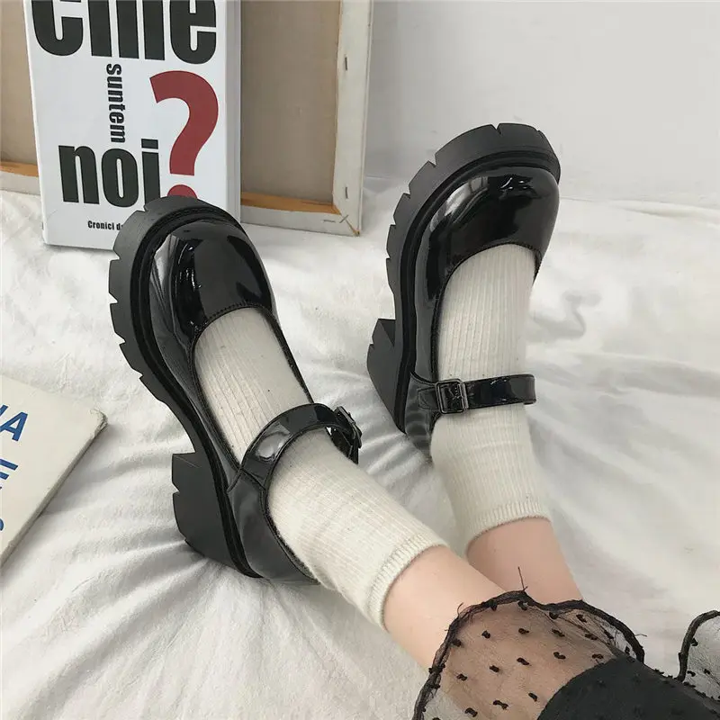 Vintage zapatos coreanos tacones de Mujer Zapatos lolita japonés uniforme de escuela de estudiante trajes zapatos de niña Cosplay zapatos lolita Zapatos Sandalias