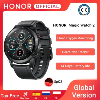 В наличии глобальная версия Honor Magic Watch 2 умные часы Bluetooth 5,1 умные часы с кислородом крови 14 дней водонепроницаемые часы 2
