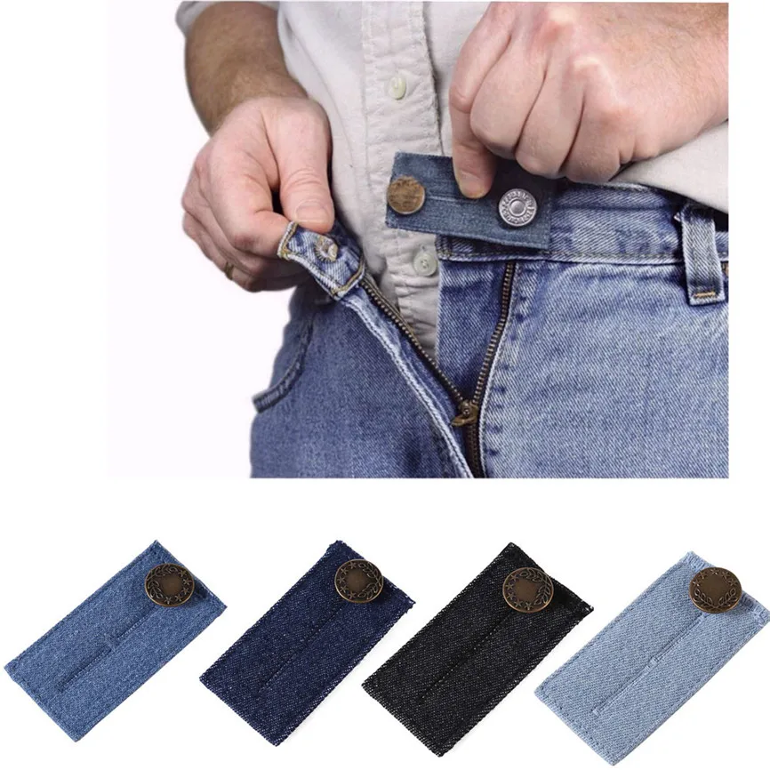 

1Pcs Unisex Skirt Trousers Jeans Waist Expander Waistband Extender Button Pant Elastic Extender Button Belt Extension Buckle A08