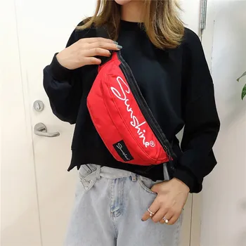 

waist pack women nylon Pockets Messenger Bag Chest Bag waist bag lady sport waist pouch for mobile phones #G2