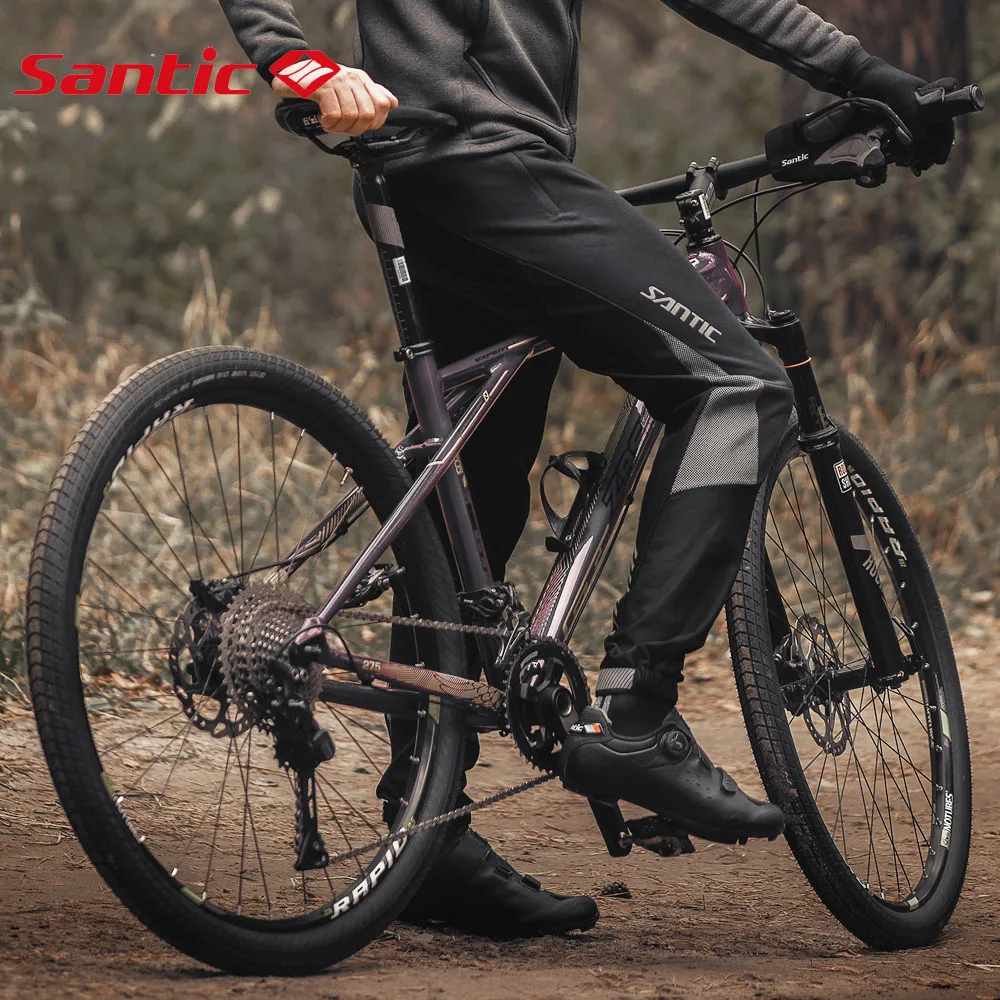 Santic Pantaloni Ciclismo Uomo Invernale Pantaloni Ciclista Uomo Invernali Lunghi  Pantaloni Bici Uomo MTB lencicol Sport Uomo