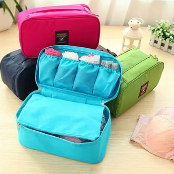 

Waterproof Toiletry Organizer Space-saving Wash Package Travel Box Cosmetics Bag Zipper Underwear Bra Finishing Bag 1PC