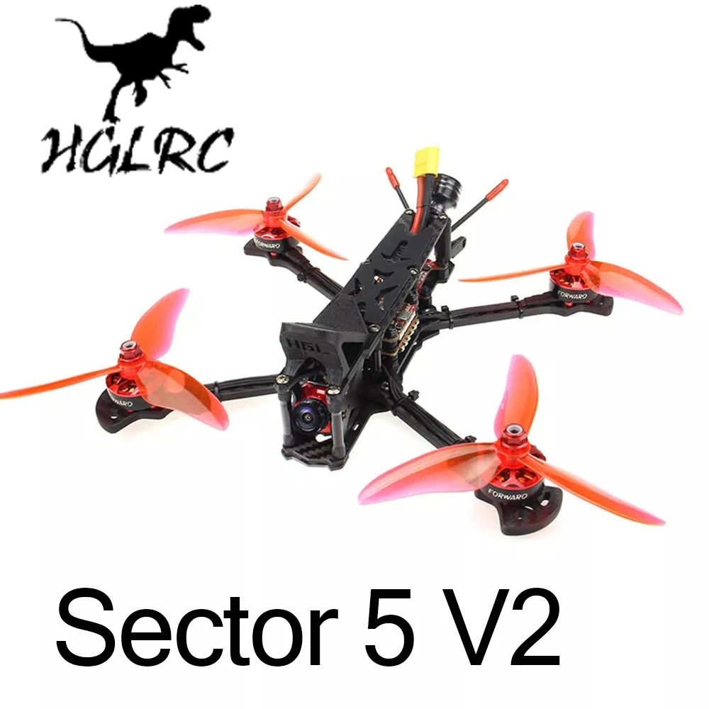 HGLRC Sector 5 V2 FPV гоночный Дрон 4S BNF F7 двойной контроль полета 60A 4в1 ESC 2306 мотор-без приемника