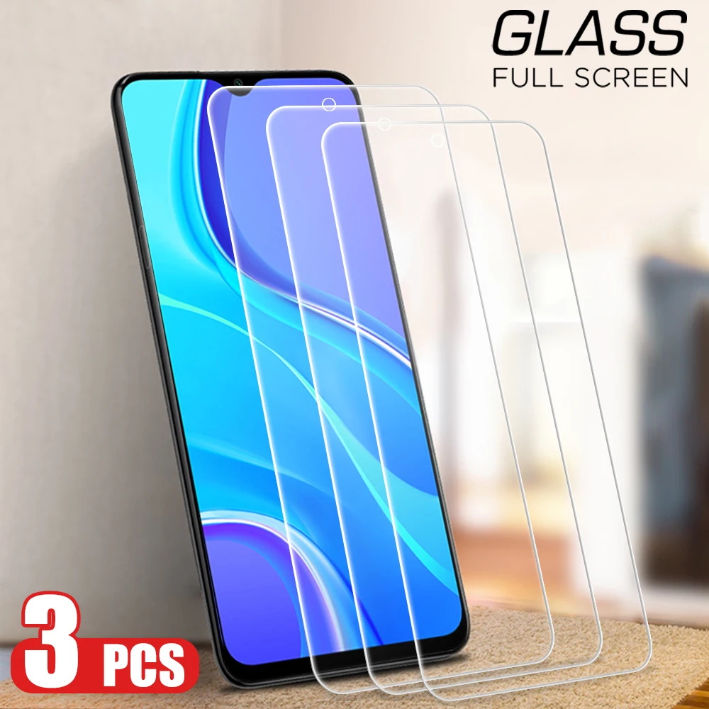 3PCS Tempered Glass for Xiaomi Poco M3 C3 X3 NFC F3 Screen Protector Redmi Note 10 Pro Max Full Cover Protection Galss Film | Мобильные