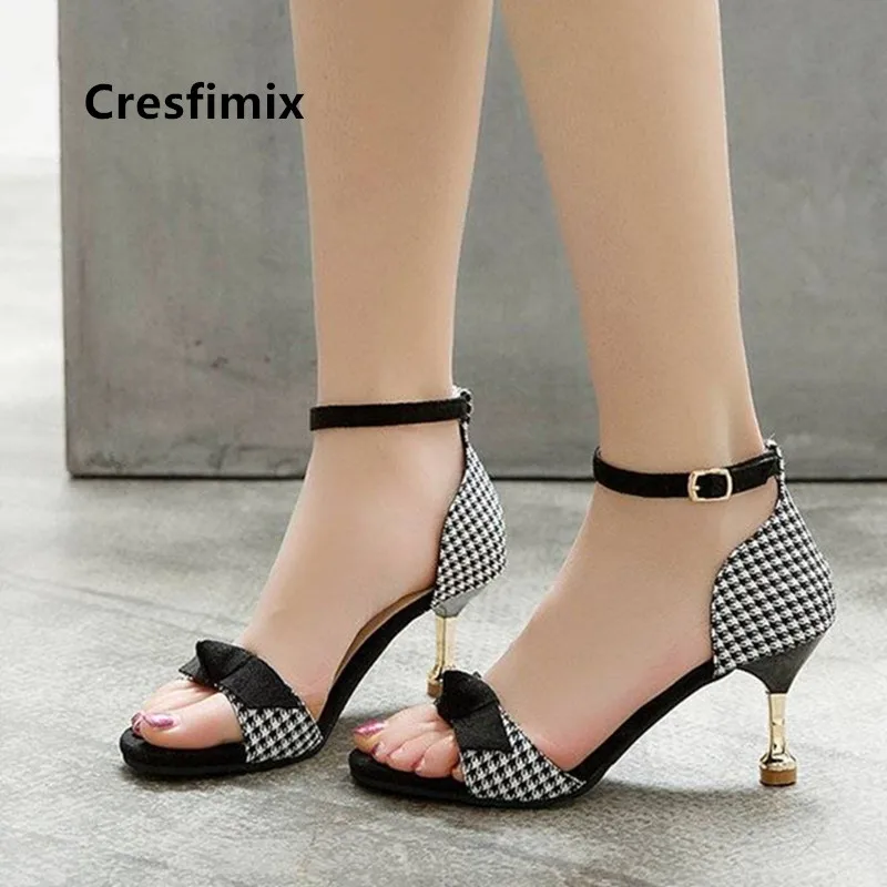 Cresfimix mujer tacones altos; милые женские туфли на высоком каблуке без застежки из высококачественной искусственной кожи; удобные женские туфли коричневого цвета на высоком каблуке; a3531