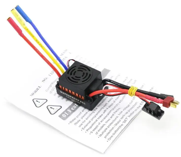 Only ESC Rc водонепроницаемый 3650 3900KV бесщеточный двигатель RC& 60A ESC& программатор карты для 1/10 Rc автомобильный двигатель комплект - Цвет: Only ESC