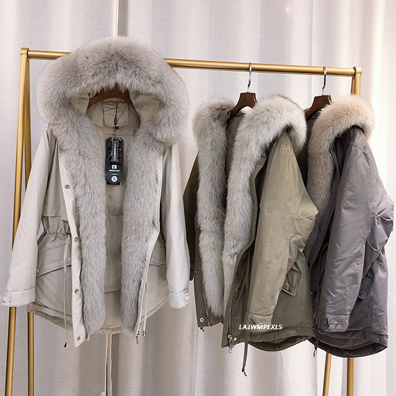 2020 New Winter Down Jacket Natural Fur Collar