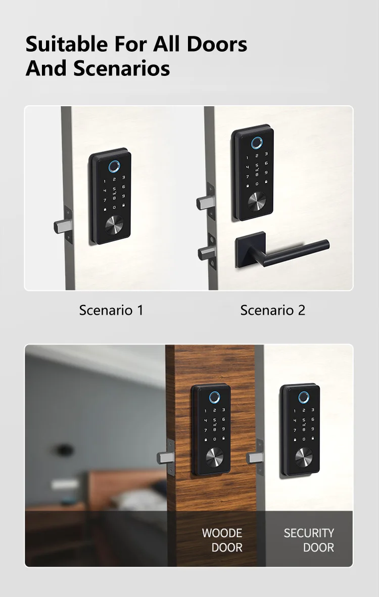 Tuya App Fingerprint Keyless Without handle Lock Cerradura inteligente Wifi Biom