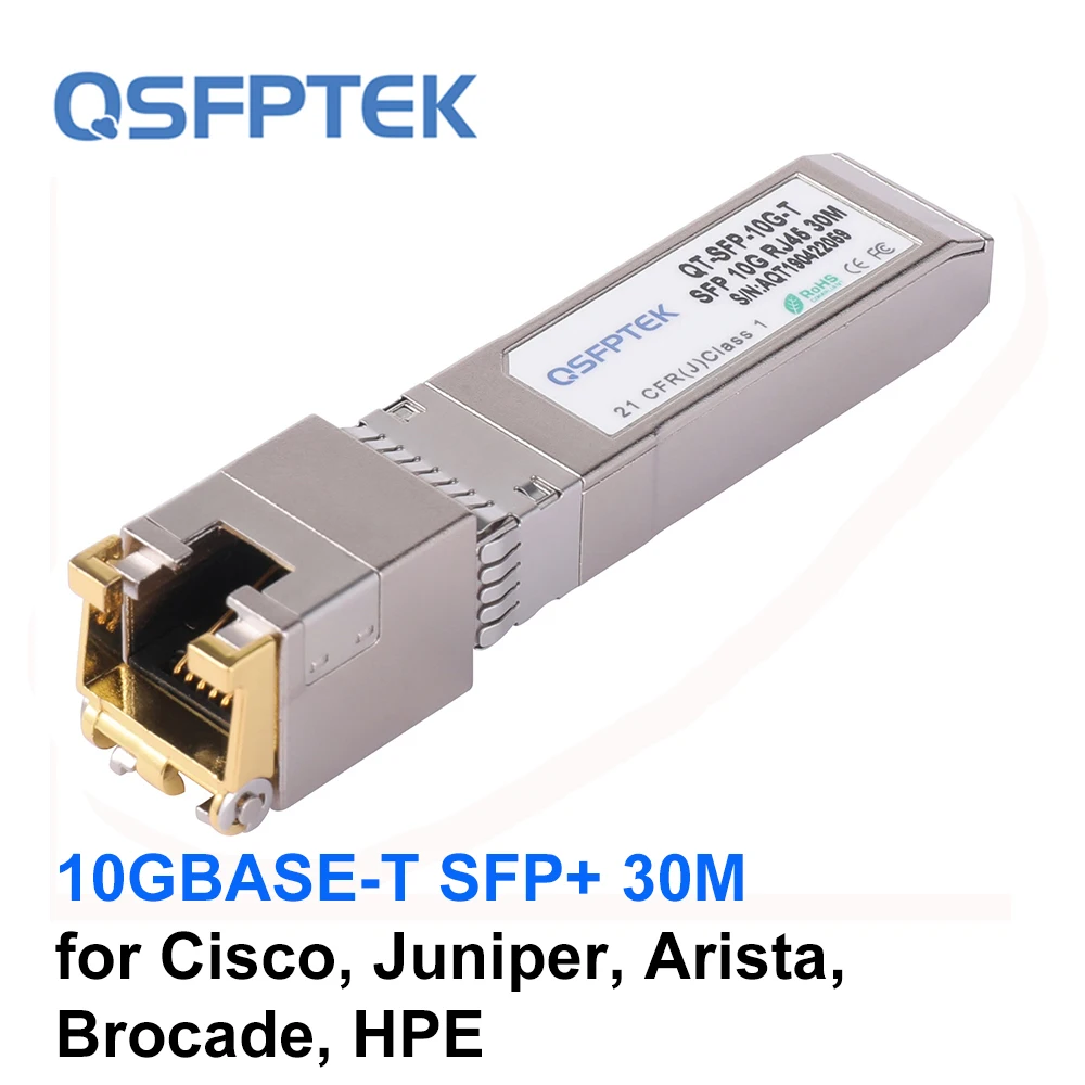 Arista SFP-10GE-T compatible 10GBASE-T Copper SFP RJ45 Module,Cat6A//Cat7