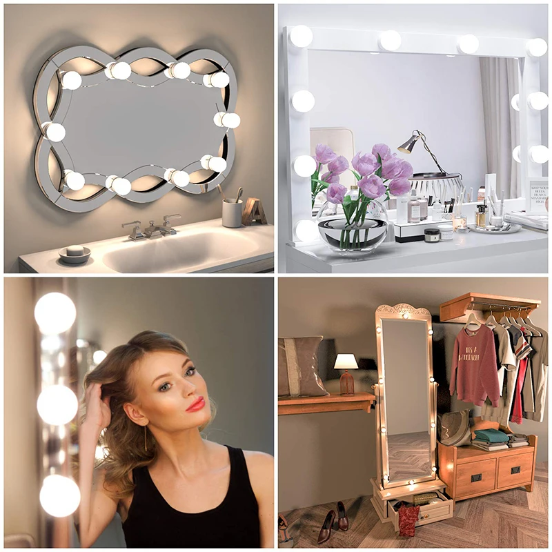  HOLLYWOOD style LED 5v makeup mirror light three-color adjustable light bulb is suitable for dressi