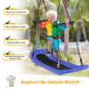 Saucer Tree Swing Surf Kids Outdoor Adjustable Oval Platform Set w/ Handle  OP70325 3