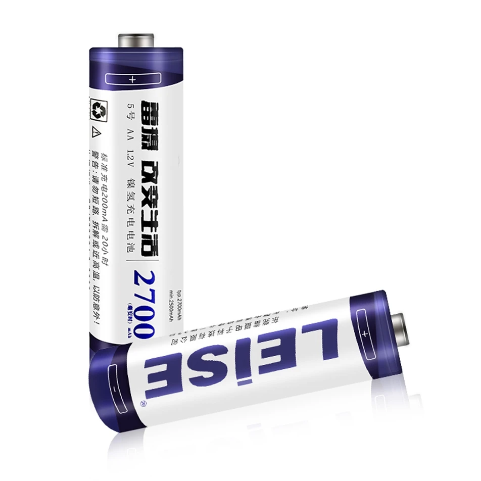 LEISE lot AA 2700 mAh Ni MH аккумуляторная батарея с чехлом для батареи 2A 1 2 v 2700mah Nimh Прямая