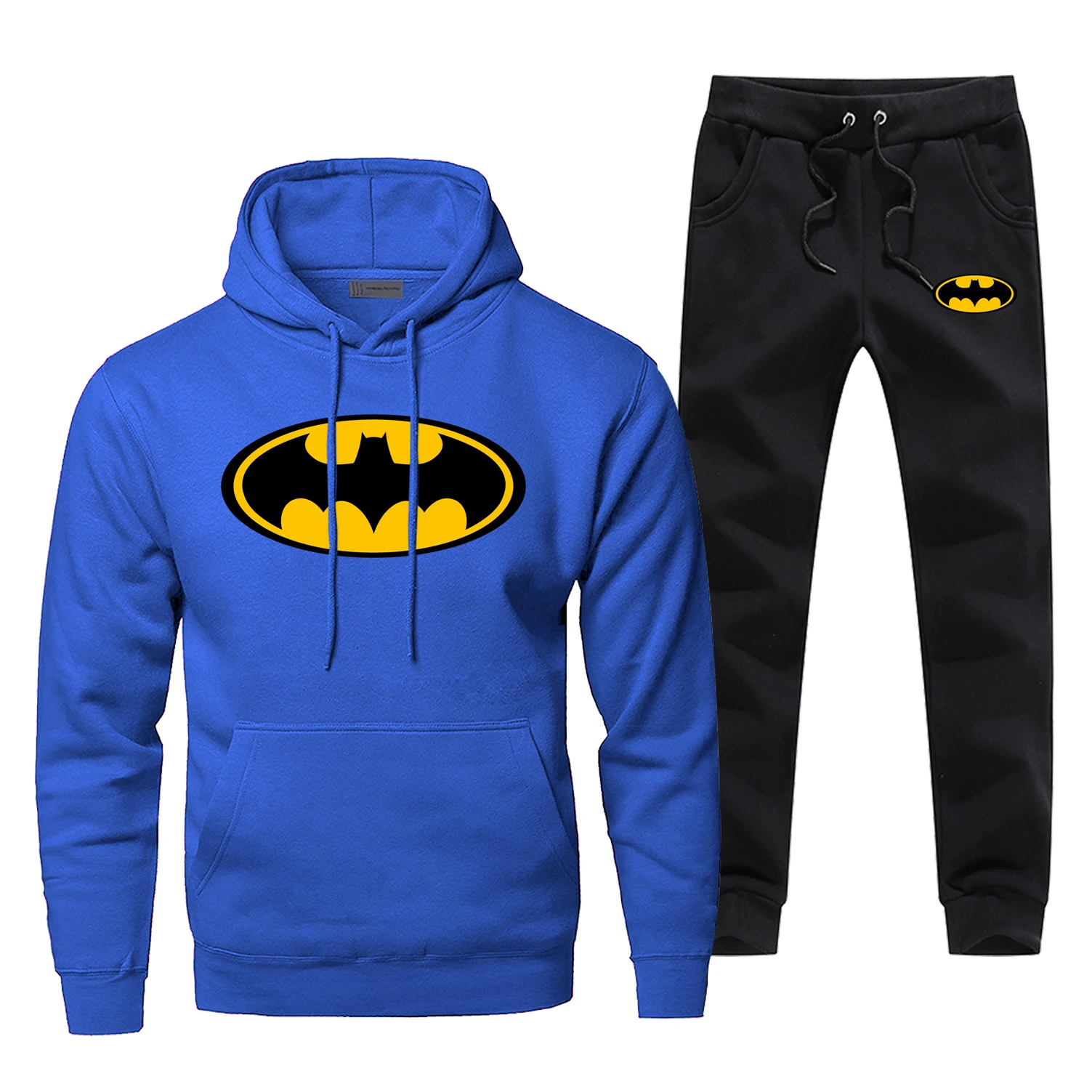Batman Print Fashion Men's Full Suit Tracksuit Superhero Bat Man Sweatpants Hoodies For Men 2 Piece Set Fitness Warm Streetwear Batman Print Fashion Men's Full Suit Tracksuit Superhero Bat Man Sweatpants Hoodies For Men 2 Piece Set Fitness Warm Streetwear