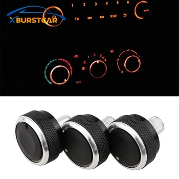 

Xburstcar Car Accessories AC Knob Air Conditioning Heat Control Switch Knob for Nissan Qashqai 2012 Aluminum Alloy 3pcs