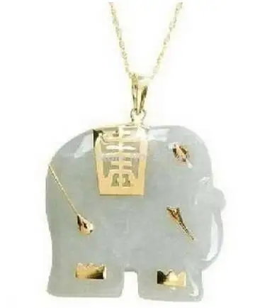 

Asian NATURAL White Elephant Pendant Necklace