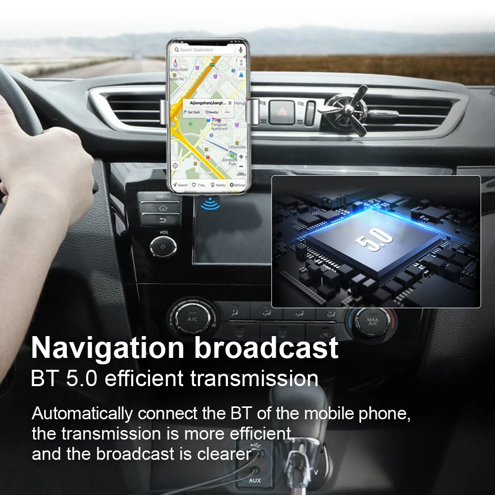 Wireless Bluetooth 5 0 Car Audio Receiver Adapter Handsfree Car Kit AUX USB Bluetooth Music Adapter for Headphone Stereo Speaker
