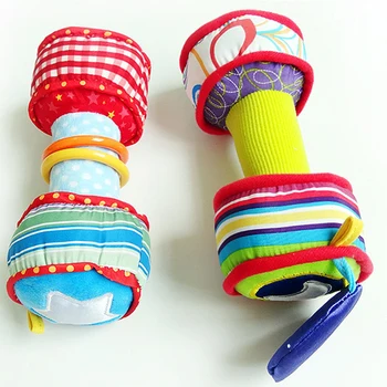 

Baby Ring Toy 0-12 months Newborn Baby Toy Baby Hand Ring Plush dumbbell toys