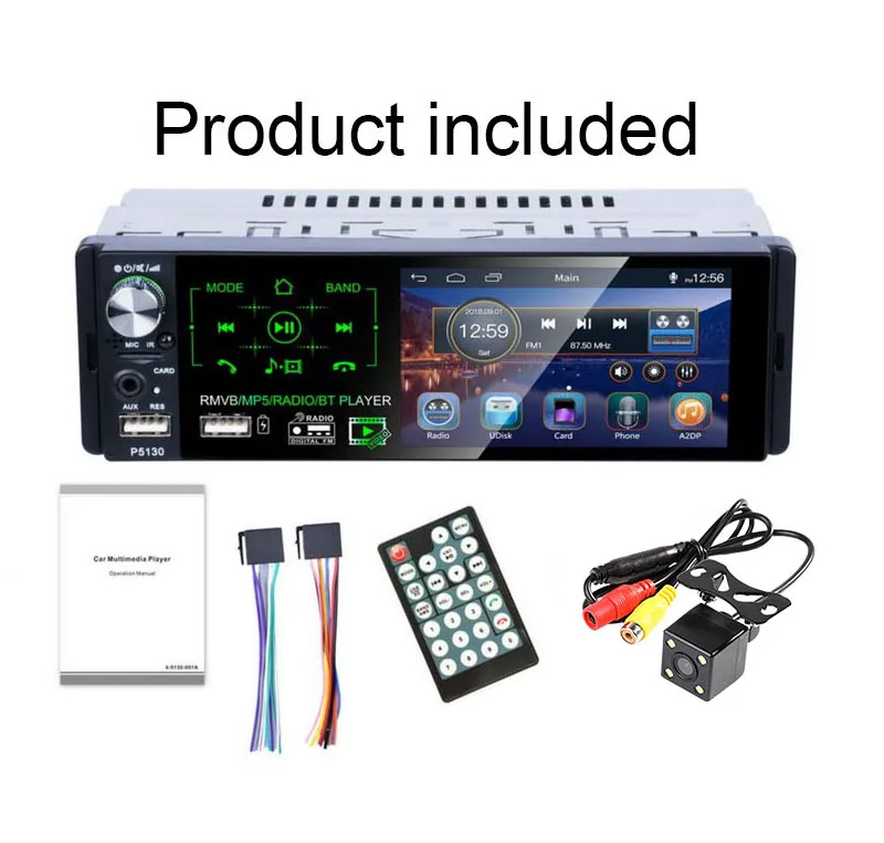 Новое поступление 4," Автомагнитола TFT lcd HD 4*50 Вт ISO Bluetooth RMVB/AVI медиаплеер сабвуфер MP3 MP4 MP5 Радио RDS/AM/FM/USB