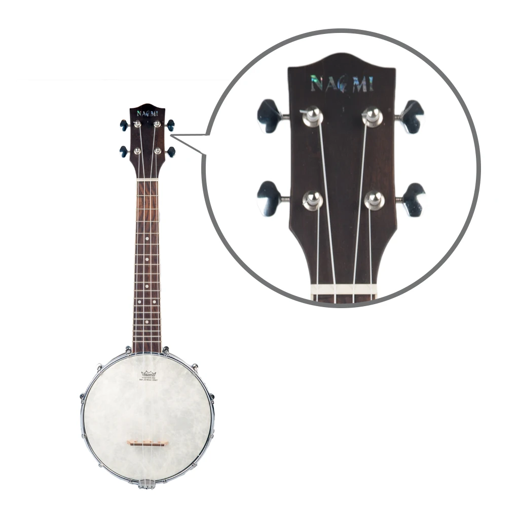 24 дюйма концерт банджо Banjolele миниатюрная гитара укулеле-4-String Винтаж-покрытием с сумкой ключ, дюймовый стандарт