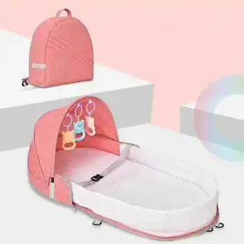 

Portable Foldable Baby Bed Multi-function Mummy Bag Travel Baby Crib cot Newborn Mosquito Net Breathable Infant Sleeping Basket