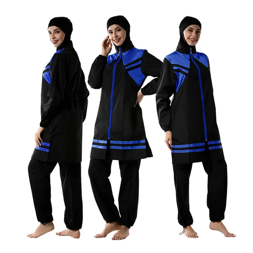 3 шт. купальник для мусульманок с полным покрытием пляжная одежда скромный купальный костюм комплект Исламская одежда купальный костюм спортивный консервативный арабский