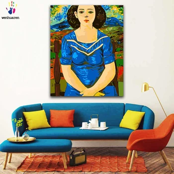 

DIY colorings pictures by numbers with colors Aunt's cousin Van Gogh picture drawing painting by numbers framed Home