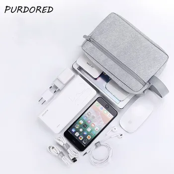 

PURDORED 1 Pc Portable Travel Digital Storage Bag USB Cable OrganizerEarphone Wire Bag Zipper Women Makeup Bag for Cosmetic