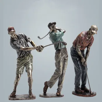 

[HHT] MODERN SIMPLE SPORTS GOLFER HOME DECORATION DESK WINE CABINET GOLF ORNAMENTS RESIN CRAFTS SOUVENIR