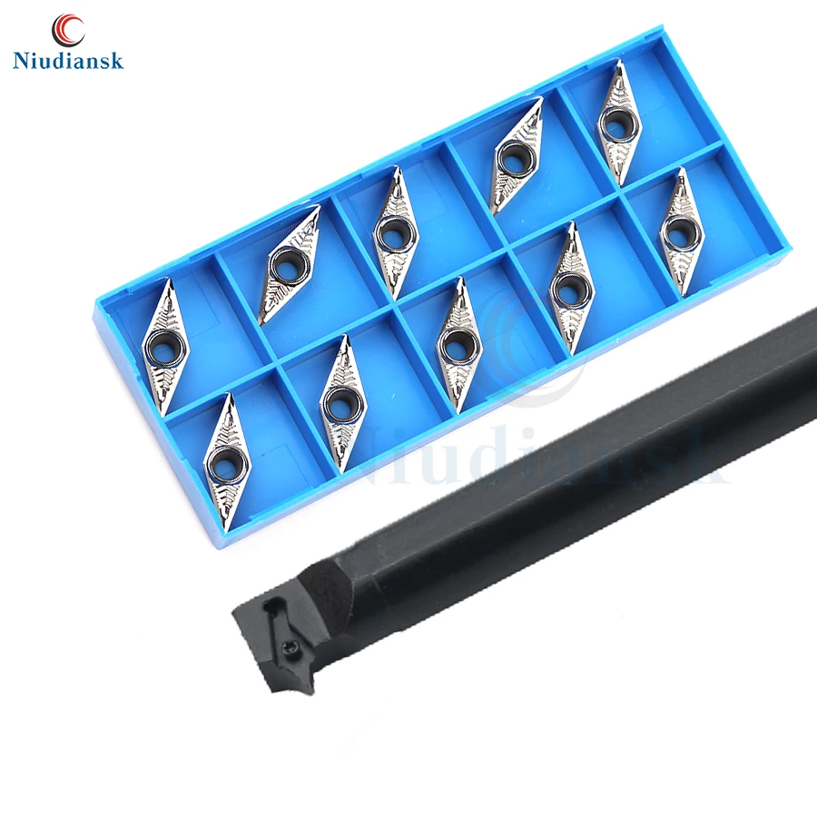 

1pc S25S-SVWBR16 Inner Hole Turning Tool Holder S25S-SVWBL16 Arbor CNC Lathe Tools 10pcs Carbide Inserts VBMT1604 Lathe Tool Set