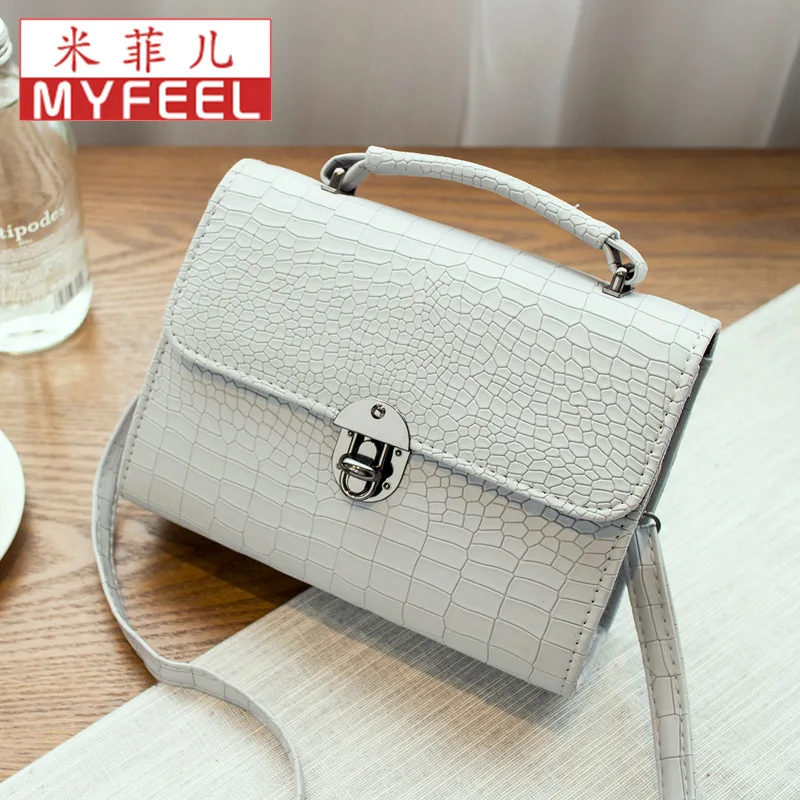

Crocodile Pattern Square Sling Bag Women's Bag 2019 Summer New Style Korean-style Shoulder Handbag