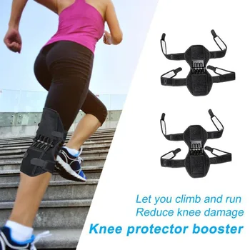

1pair Adjustable Joint Support Knee Pad Breathable Knee Support Non-slip Powerful Rebound Spring Force Lift Kneepad Protector