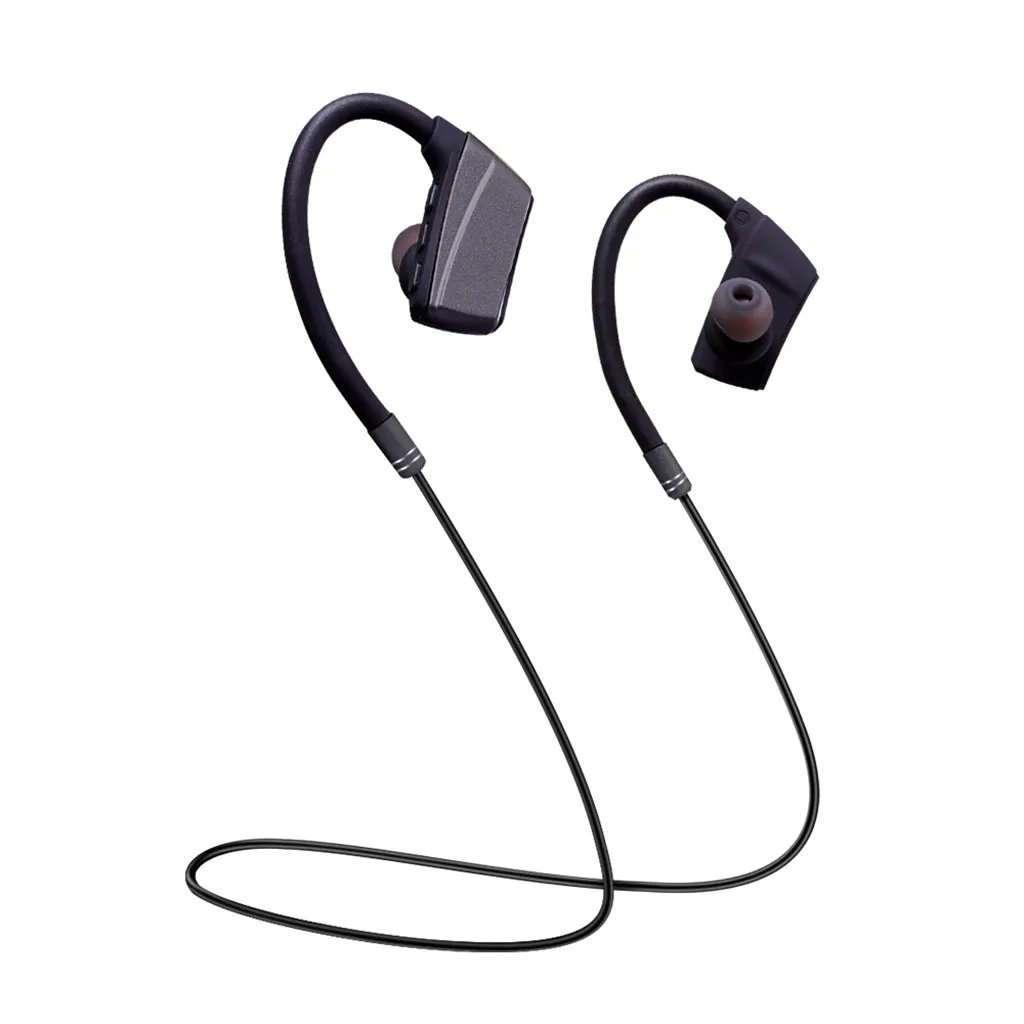 Висячие шеи bluetooth-наушники для спорта металлические ушные раковины высокое качество звук устойчивое стерео наушники F814 - Цвет: SILVER