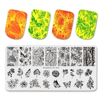 

Nail Stamping Plates Rainforest Leaves Templates For Nails Design Accessories Butterfly Stencil Image Stamper Nail Art Tool