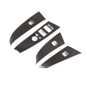 

Carbon Fiber ABS Window Lift Switch Button Trim For BMW 5 Series E60 E61 2004-06 New And High Quality