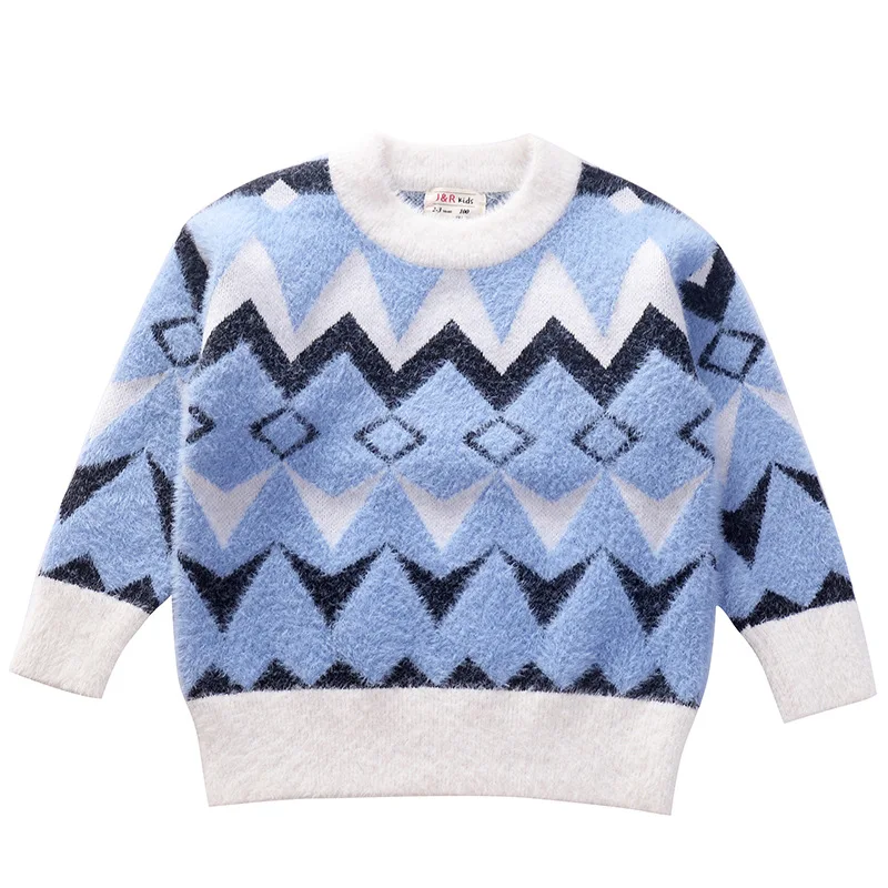 

velvet warm boys girls sweaters kids knitted wear thermal pullover children's clothing