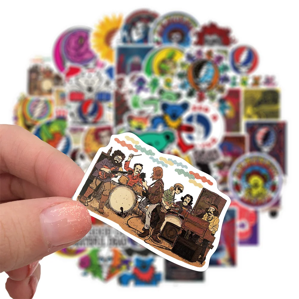 10/30/50PCS Rock Band Greatful Dead Graffiti Sticker Decorative Luggage Guitar Waterproof Wholesale
