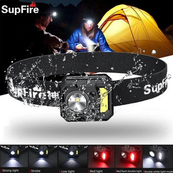

Supfire HL19 Portable mini LED Headlamp USB Rechargeable Outdoor Camping Sports Night Running Fishing headlight