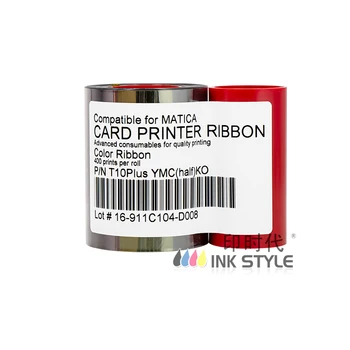 

Pack of 10pcs Matica Galaxy T10 Half Panel Color Printing Ribbon YMC(half)KO 400 images for Matica ZT10 T20 Z20T Card Printer