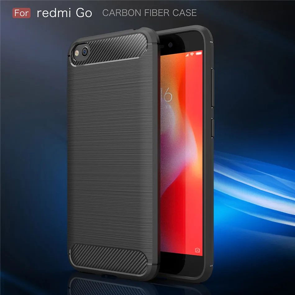 Whyes Мягкий силиконовый чехол для Xiaomi Redmi Go из углеродного волокна ударопрочный ТПУ чехол для Xiaomi Redmi Go чехол