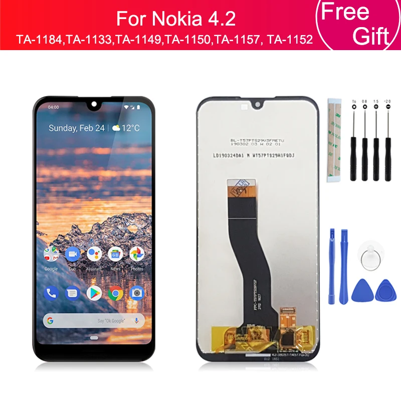 ЖК-дисплей с сенсорным экраном для Nokia 4 2 дигитайзер TA-1184 1133 1149 1150 1157 1152 запасные