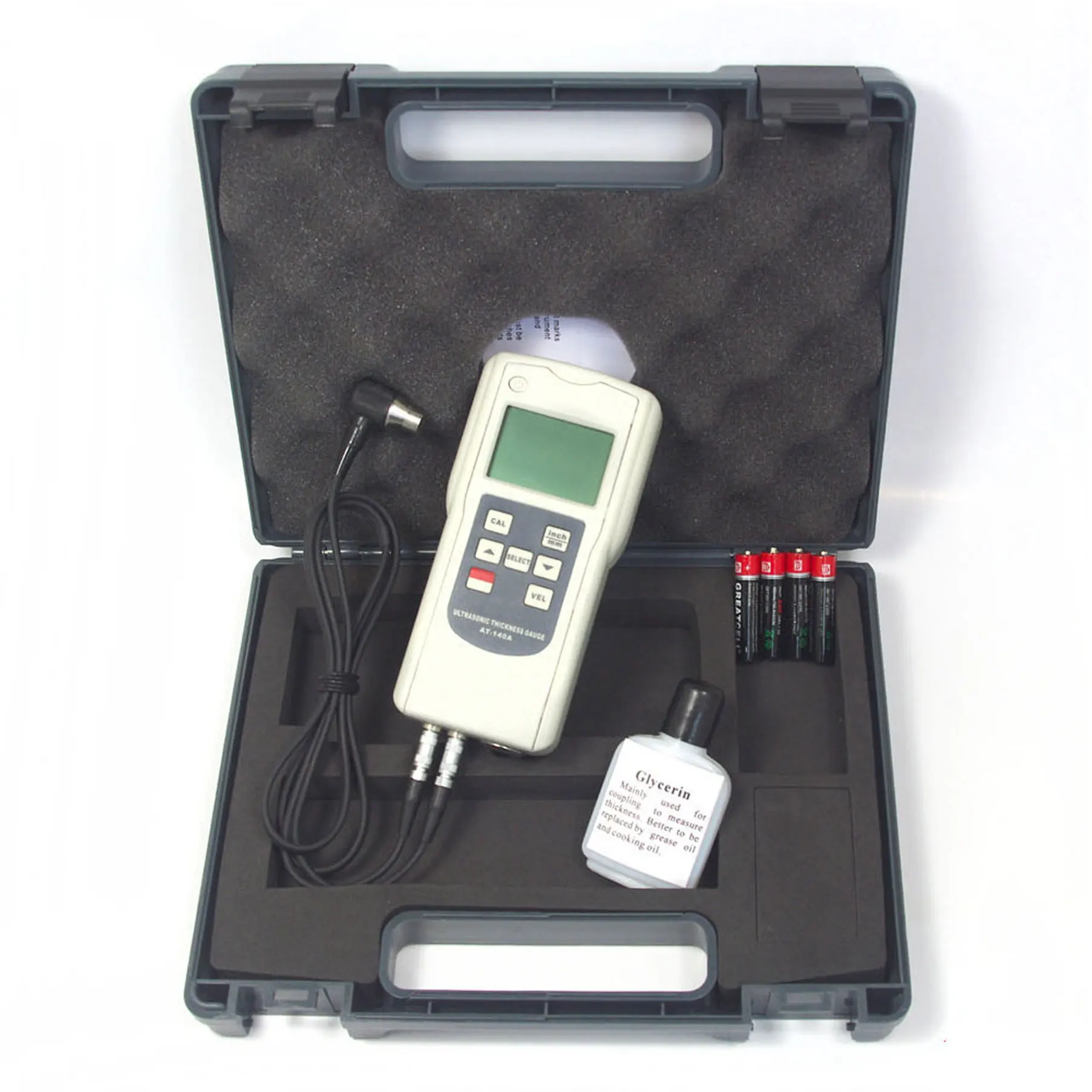 

Precise Ultrasonic Thickness Gauge AT-140A Range 1.2~200mm Resolution 0.1 mm
