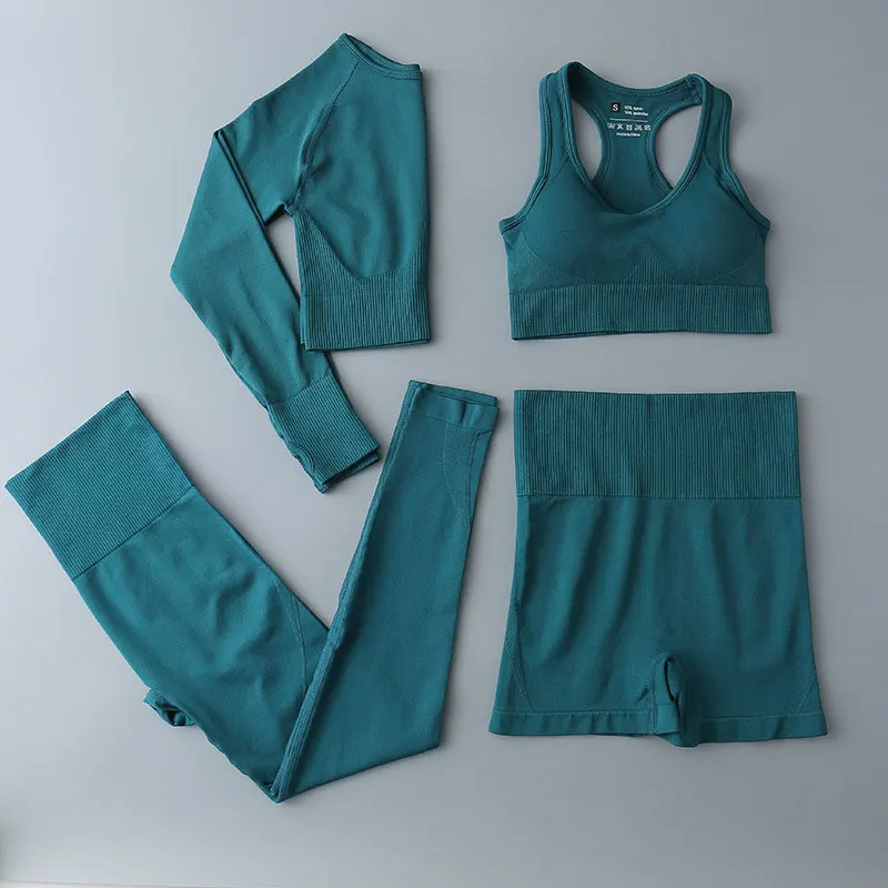 Yoga Wear Outfit Women Sports Tights Sport Leggings Ladies Sportswear Workout Set Tracksuits Women Exercise Clothing Yoga Suit 6