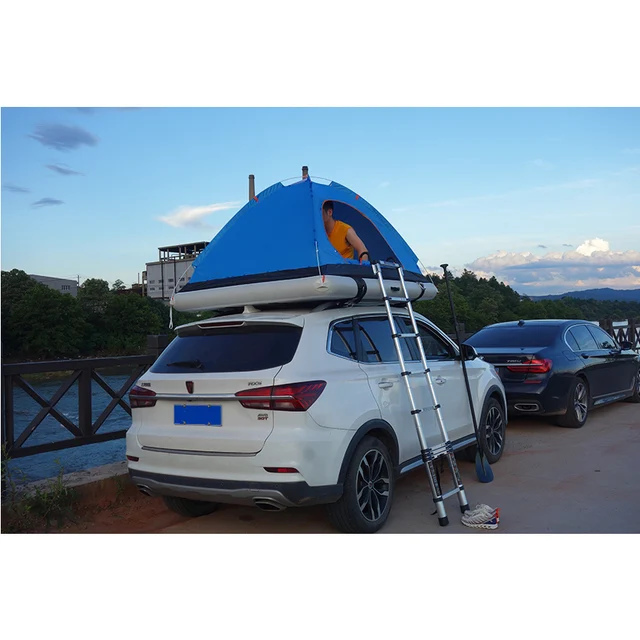 Car Roof Top Tent Glamping 3 Person Inflatable Fishing Tent for