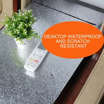 

New 5M Pattern Aluminum Oil Proof Sticker Kitchen Orange Peel Lines Foil Stove Cabinet Waterproof Adhesive Sliver Vinyl Wallpape