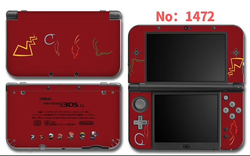 Protector Cover Decal Vinyl Skin Sticker for Nintendo NEW 3DS XL/LL Limited Machine Stickers 