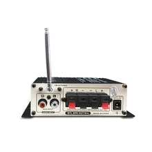 Мини-усилитель мощности для автомобиля 2 канала HIFI аудио усилитель мощности Дисплей Bluetooth стерео автомобильный кинотеатр усилитель с fm-радио USB/TF/AUX